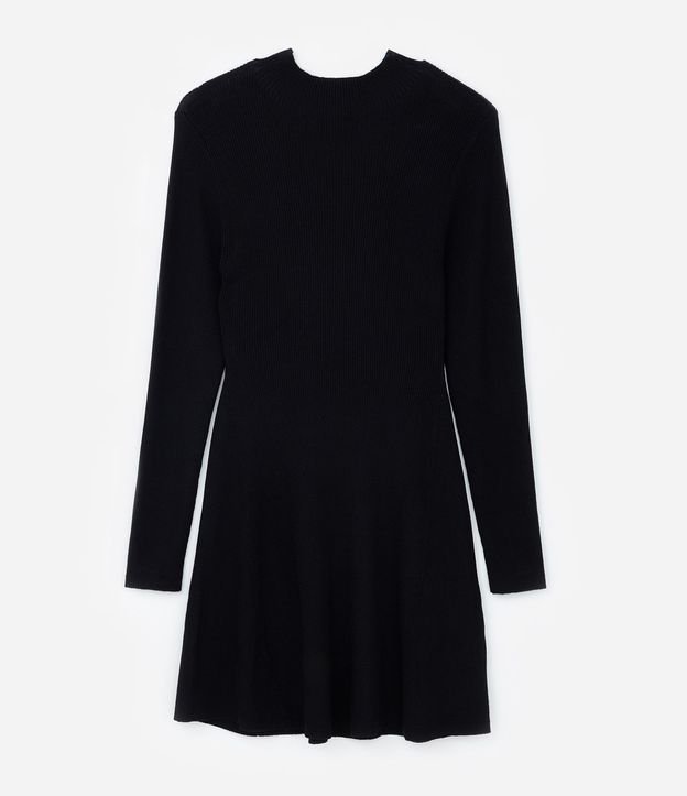 Vestido corto Evasê en Punto con Cuello alto Curve & Plus Size 6