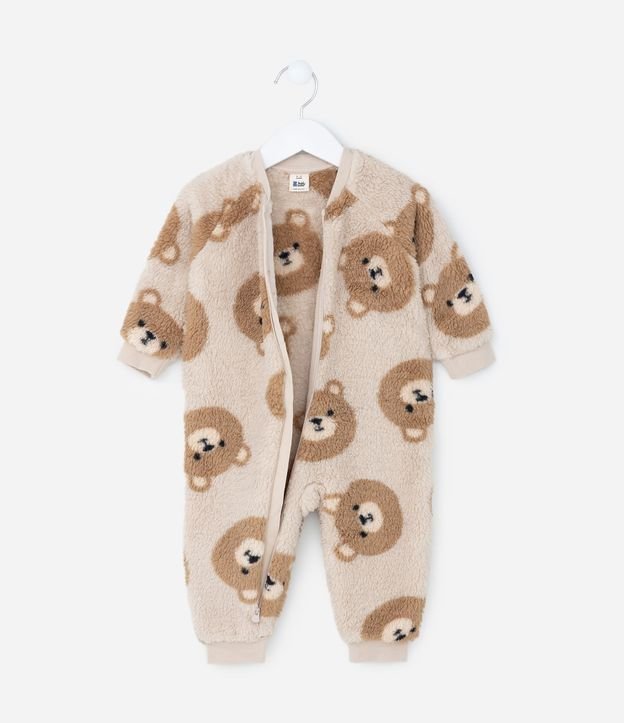 Mono Infantil en Fleece con Estampa de Ositos - Talle RN a 18 Meses 2