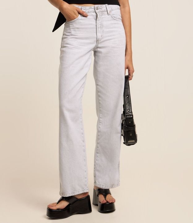 Pantalón Recto en Jeans con Trabillas en la Cintura 3