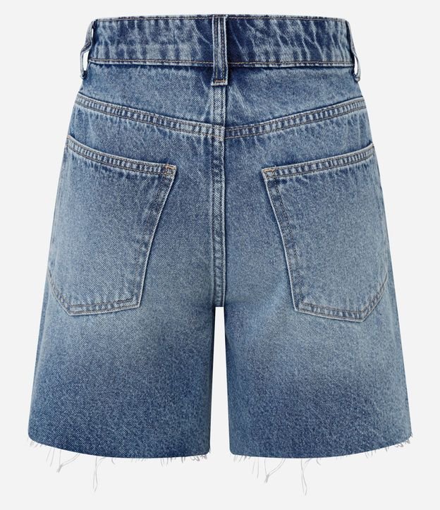 Bermuda en Jeans con Lavado y Terminación Deshilachada 9