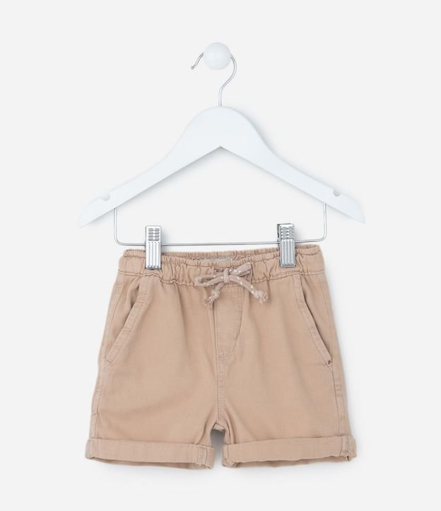 Bermuda Infantil en Sarga con Bajo Plegado - Talle 1 a 4 años 2
