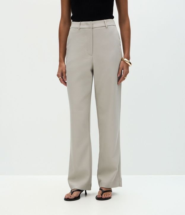 Pantalón Recto Sastre con Pliegues Delanteros 3