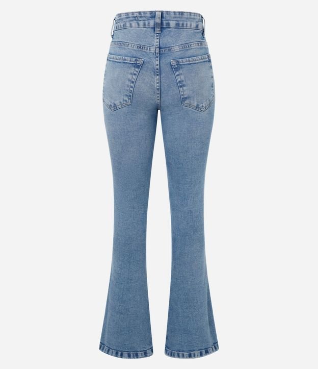 Pantalón Bootcut en Jeans con Cintura Alta y Abertura Lateral en la Bajo 7