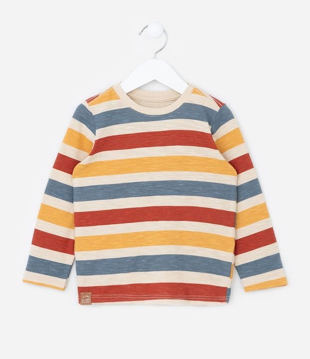 Remera Infantil con Estampa de Rayas - Talle 1 a 6 años