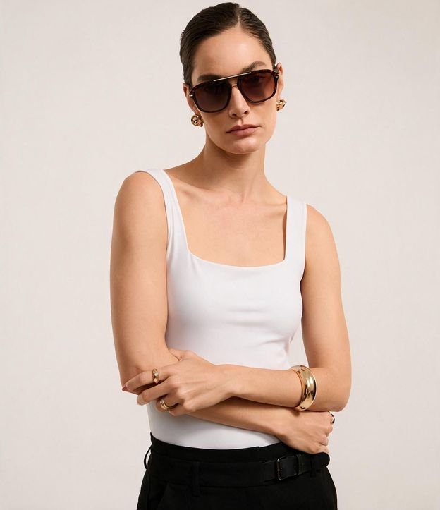 Blusa en Poliamida con Escote Cuadrado 2