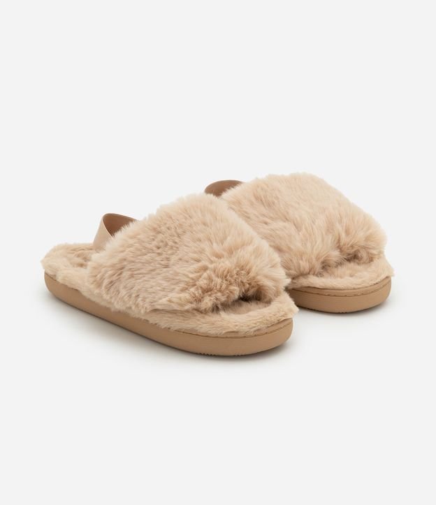 Pantufla Abierta de Peluche con Elástico en el Talón 2