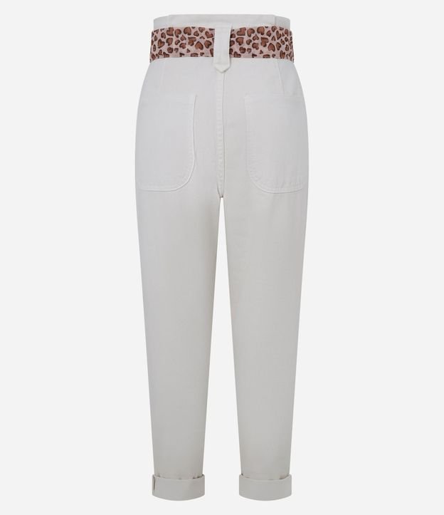 Pantalón Mom en Jeans con Pañuelo Estampado Animal Print 6