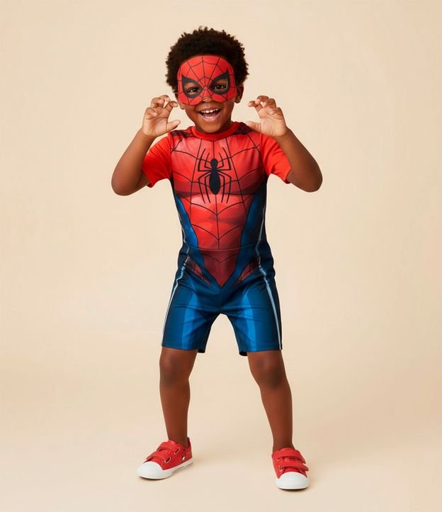 Mono Infantil con Máscara y Estampa Hombre-Araña - Talle 3 a 8 años 1
