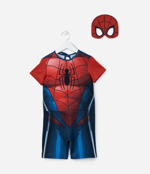 Mono Infantil con Máscara y Estampa Hombre-Araña - Talle 3 a 8 años