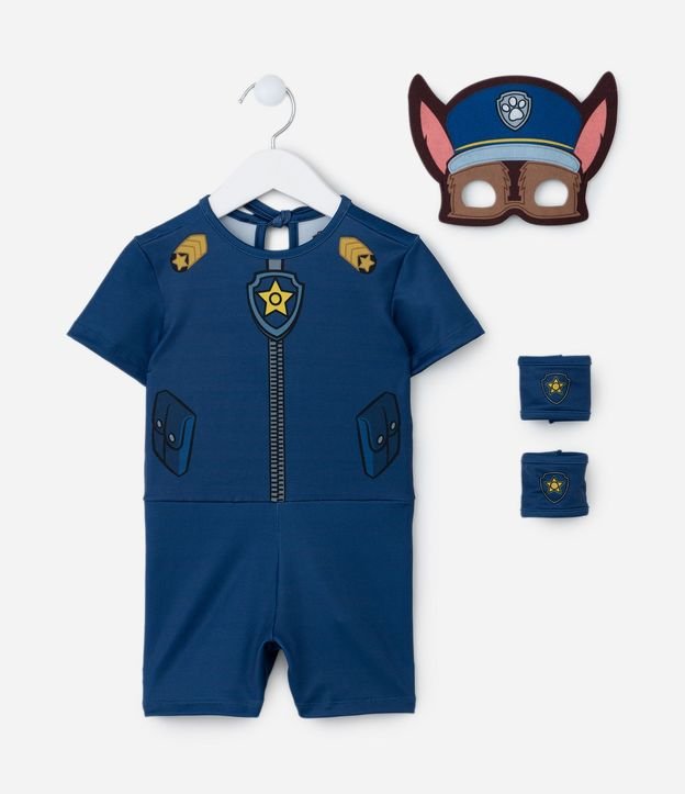 Mono Infantil con Máscara y Estampa Paw Patrol - Tam  2 a 6 años