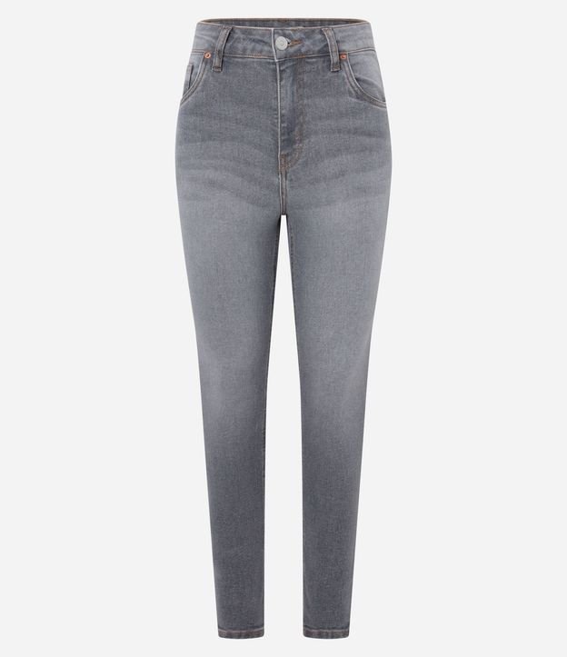 Pantalón Skinny en Jeans con Elastano y Cintura Alta