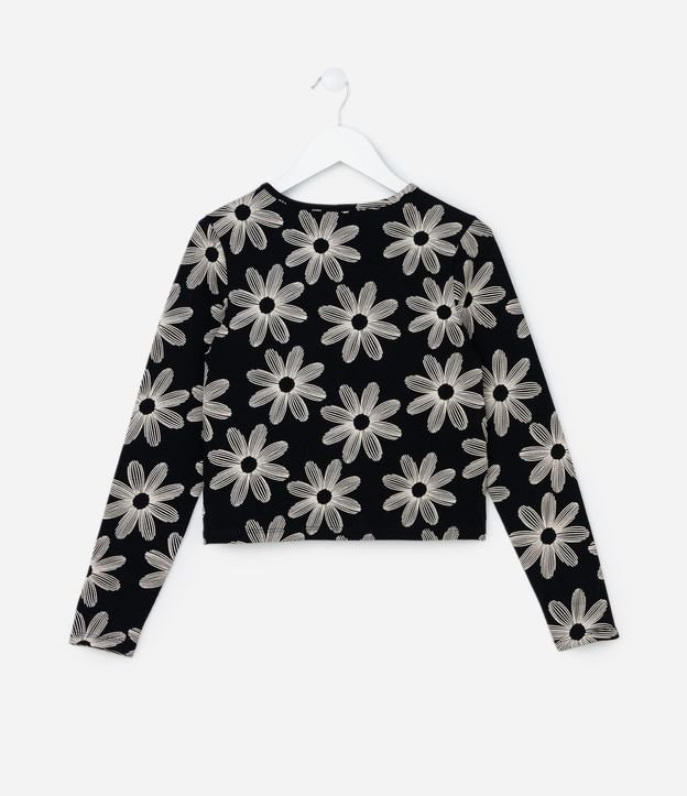 Remera Corta Infantil con Estampa Floral - Talle 5 a 14 años 3