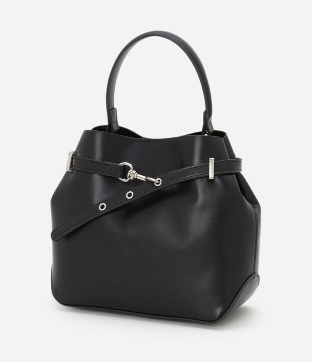Cartera Bucket Pequena en PU con Detalle de Hebilla 5