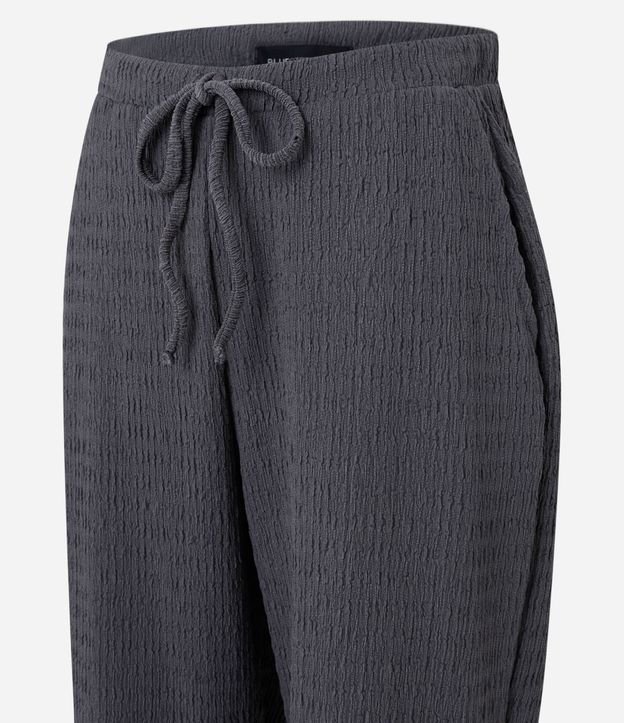 Pantalón Recto con Textura y Cintura Elástica 6