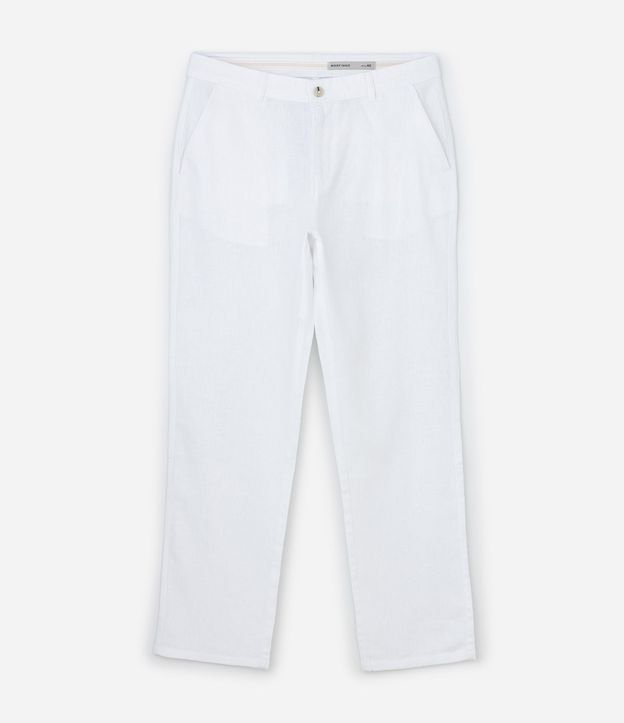 Pantalón Recto en Lino de Sastrería