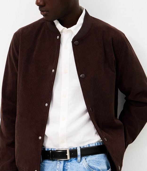 Campera Bomber en Terciopelo con Botones Forrados 4