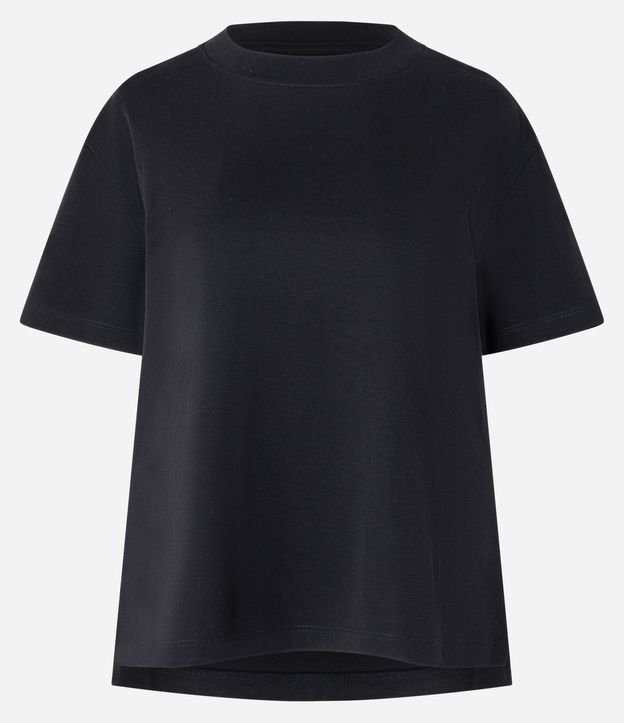 Blusa en Algodón Pima con Cuello Redondo