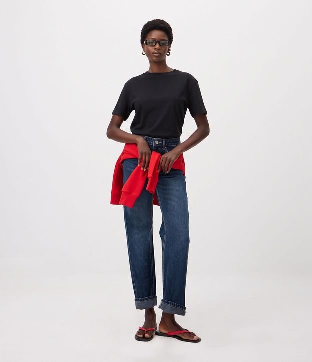Blusa en Algodón Pima con Cuello Redondo 2