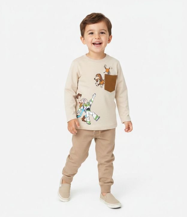 Remera Infantil con Pequeño Bolsillo y Estampa Toy Story - Talle 2 a 6 años
