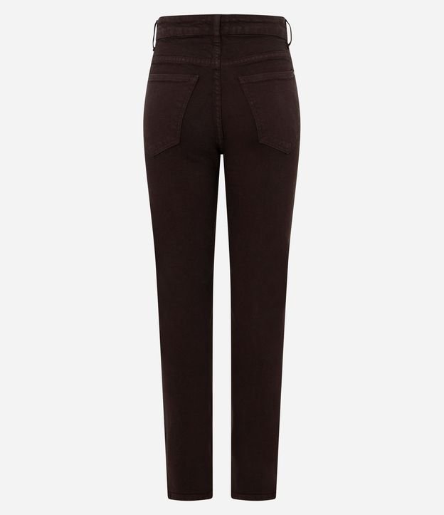 Pantalón Slim Cintura Mediana en Jeans con Elastano y Encaje 8