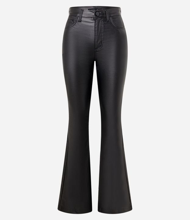 Pantalón Bootcut en Sarga Resinada con Cintura Mediana 7