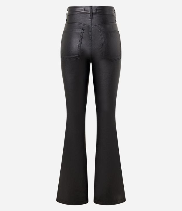 Pantalón Bootcut en Sarga Resinada con Cintura Mediana 8