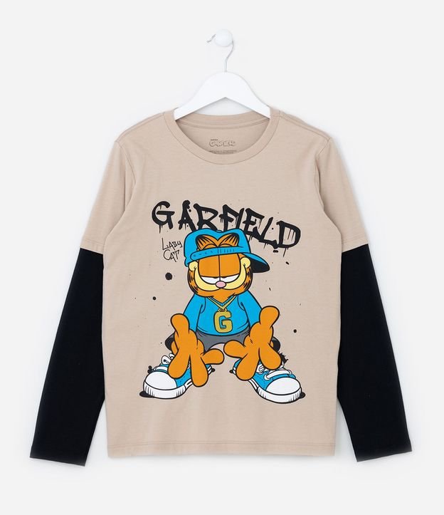 Remera Infantil con Estampa Garfield Brilla en la Oscuridad - Talle 5 a 14 años 1