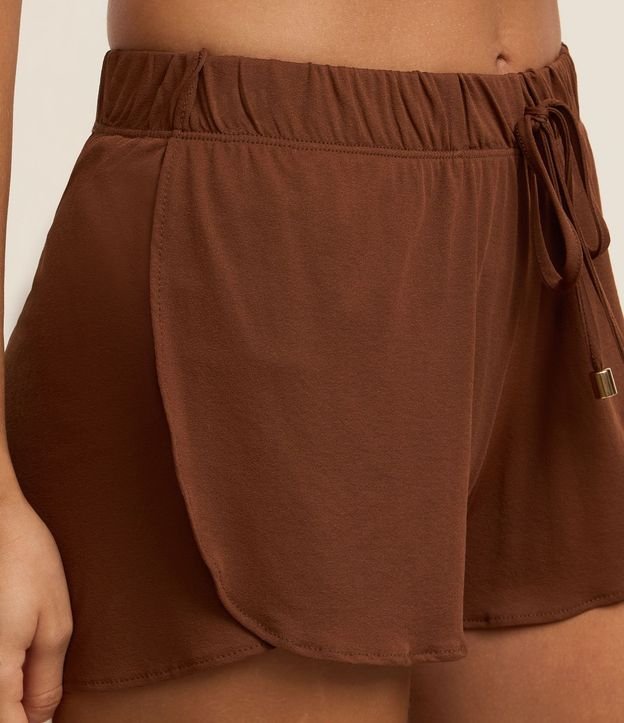 Salida de Playa Short Básico en Crepé con Cintura Elástica 3