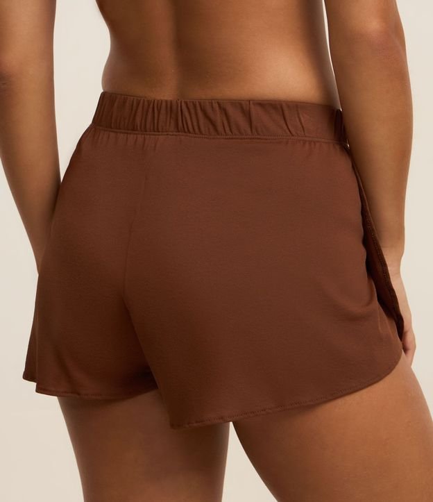 Salida de Playa Short Básico en Crepé con Cintura Elástica 4