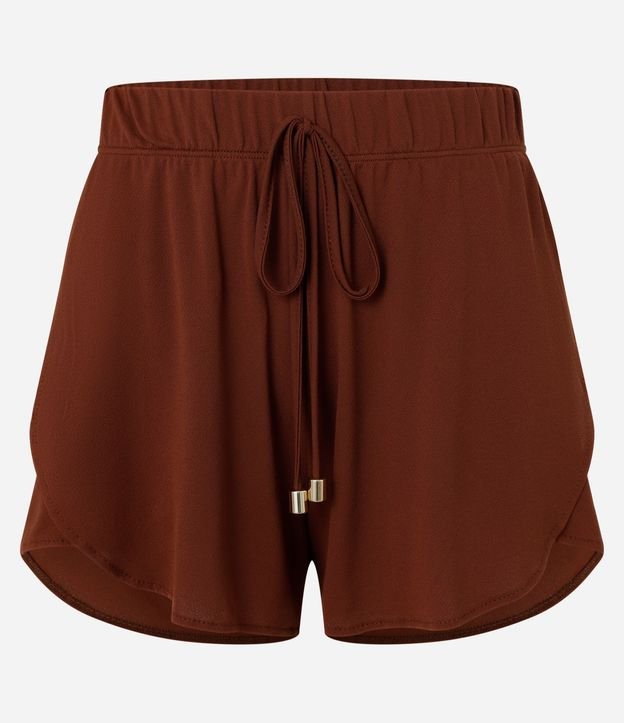Salida de Playa Short Básico en Crepé con Cintura Elástica 5