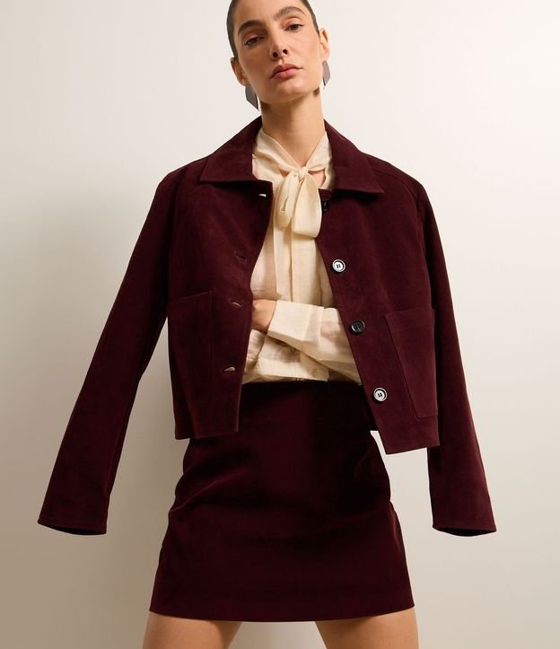 Camisa Texturizada en Voile con Cuello Lazo
