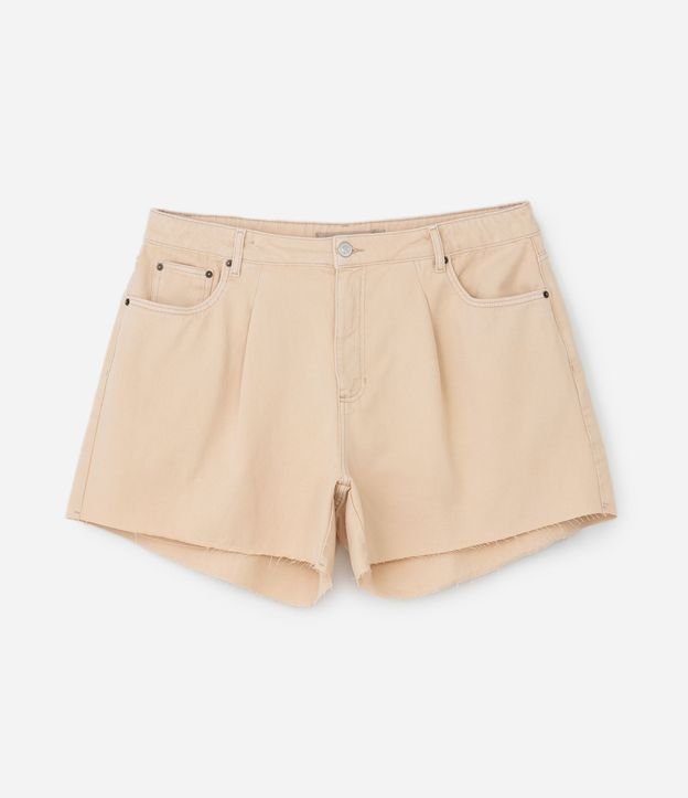 Short Evasé en Sarga Liviana con Bajo a Hilo Curve & Plus Size
