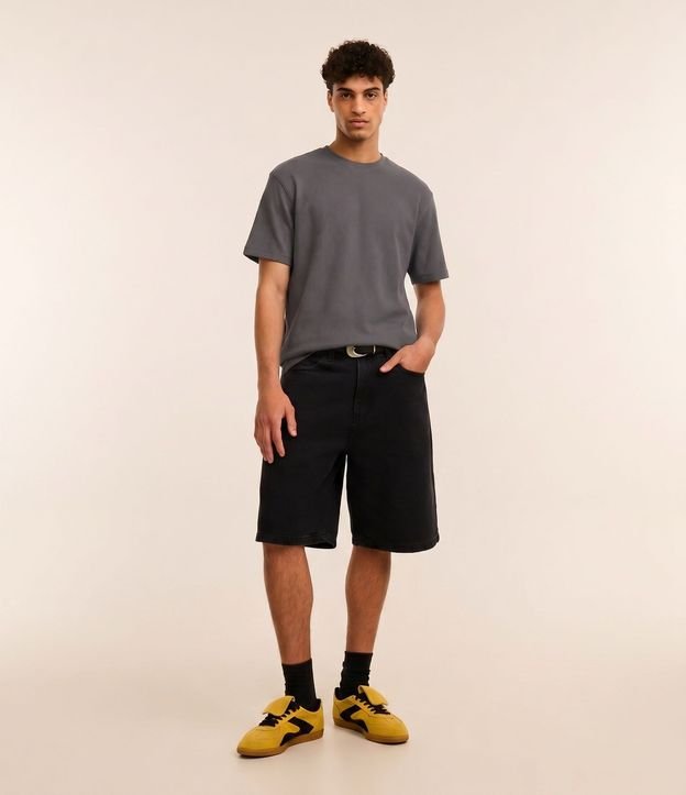 Remera Relaxed en Algodón con Textura Chevron 1