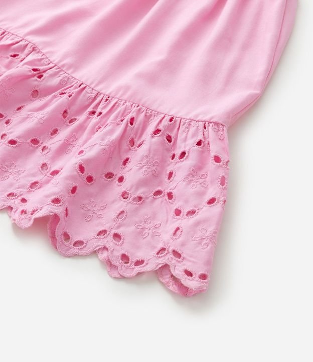 Vestido Infantil con Broderie y Fruncido - Talle 5 a 14 años 6