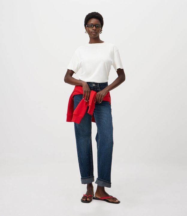 Blusa en Algodón Pima con Cuello Redondo 2