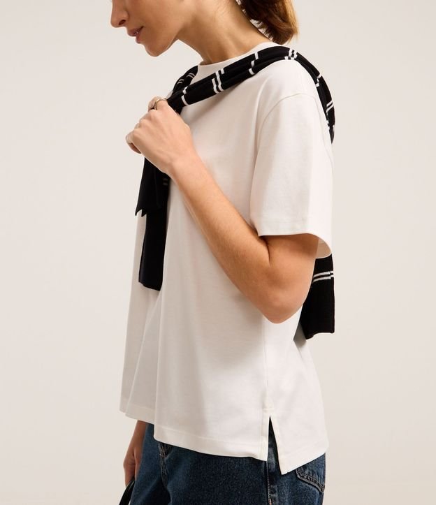Blusa en Algodón Pima con Cuello Redondo 4