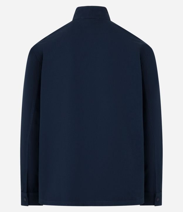 Campera Bomber en Sarga con Abotonado y Bolsillos Cargos 8