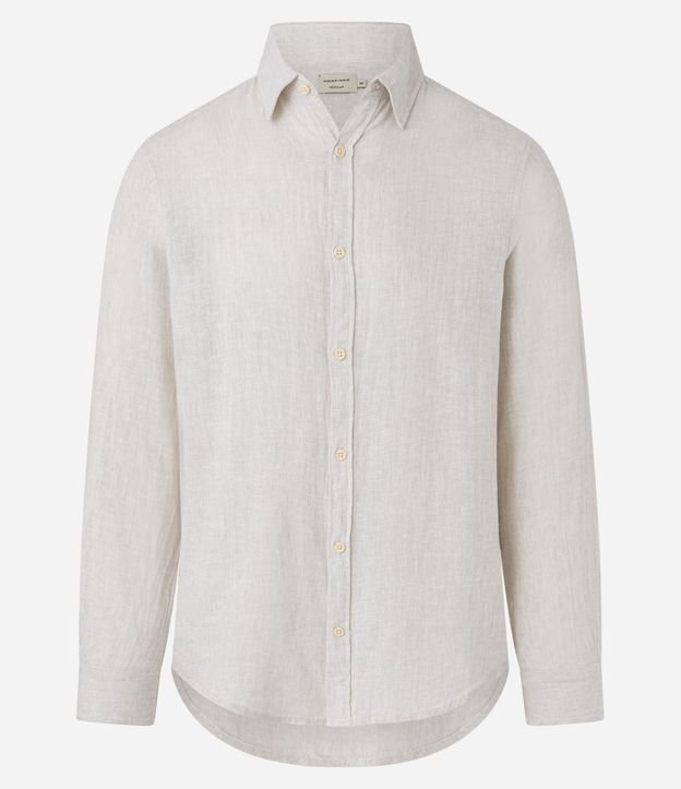 Camisa con Lino Cuello Inglés y Abotonado 6