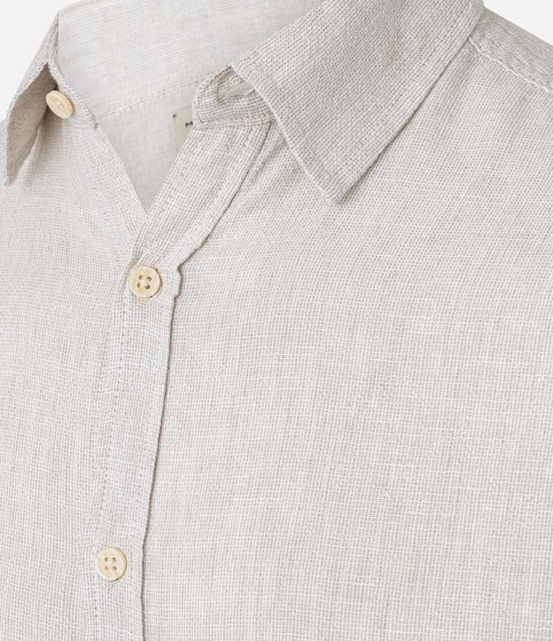Camisa con Lino Cuello Inglés y Abotonado 8