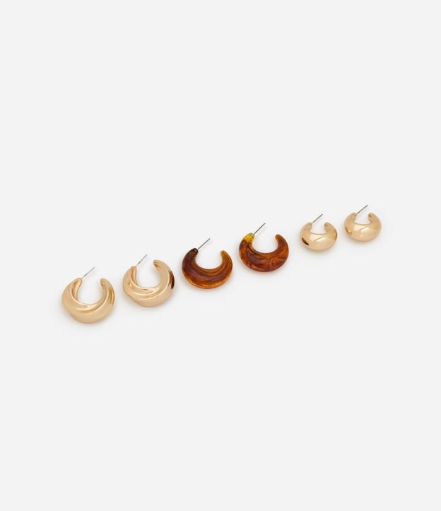 Kit 03 Caravanas Argollas con Formas y Colores Diversas