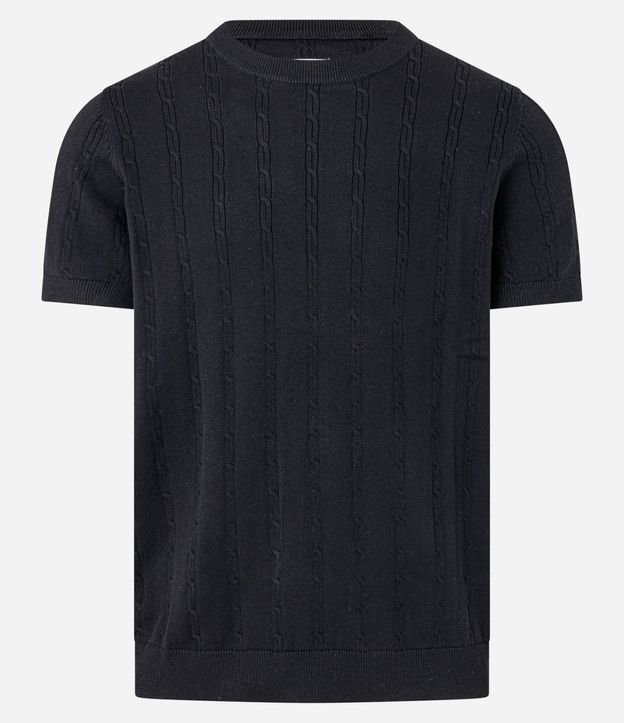 Remera en Algodón con Textura Trenzada 8