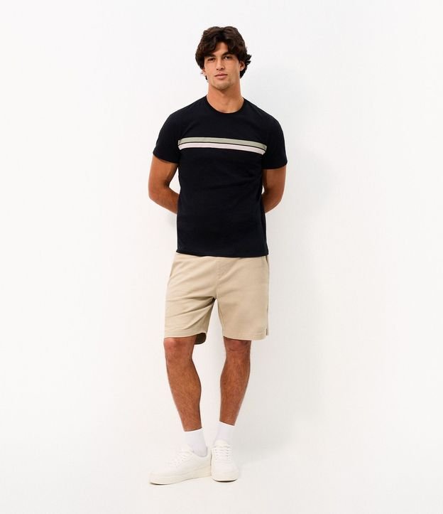 Remera Regular en Algodón con Rayas 2