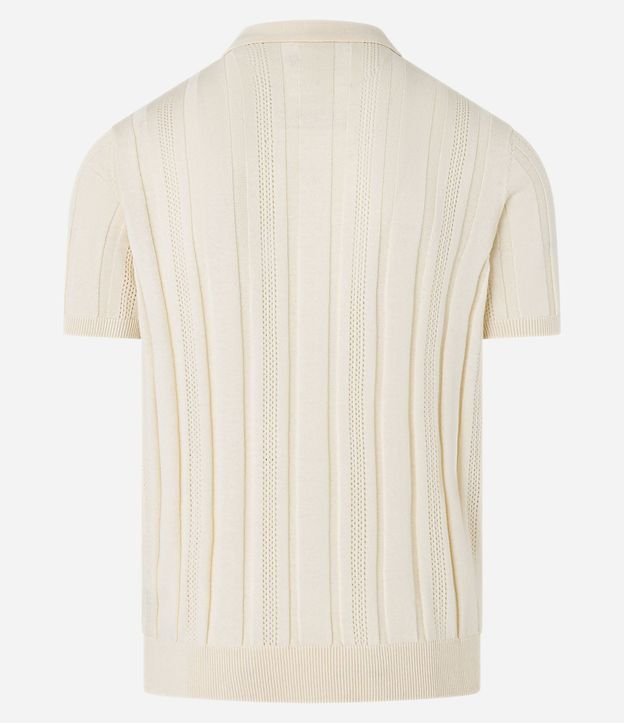 Camisa Cuello Polo con Cremallera en Algodón Texturizada 9