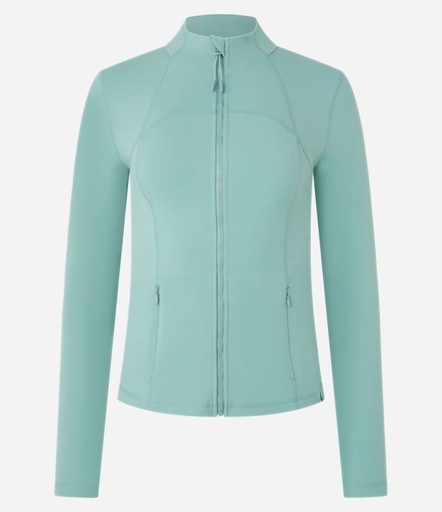 Campera Deportiva en Microfibra con Recortes y Bolsillos 5