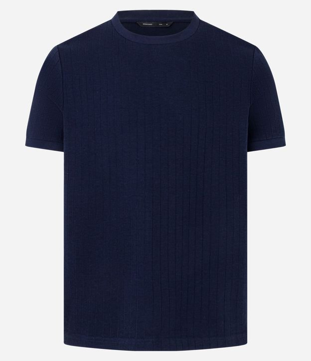 Remera Slim en Algodón con Textura Acanalada 7