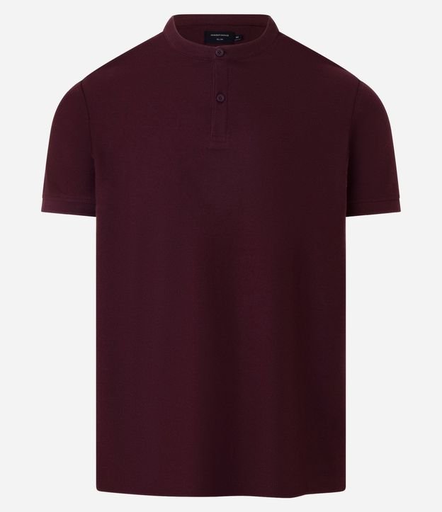 Camisa Polo Slim en Piquet Texturizado con Cuello Polo 5