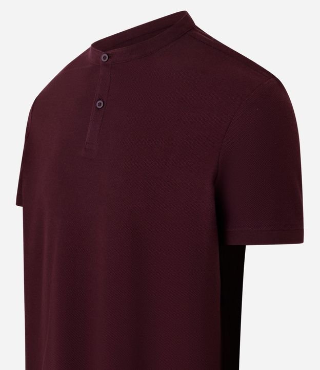 Camisa Polo Slim en Piquet Texturizado con Cuello Polo 6