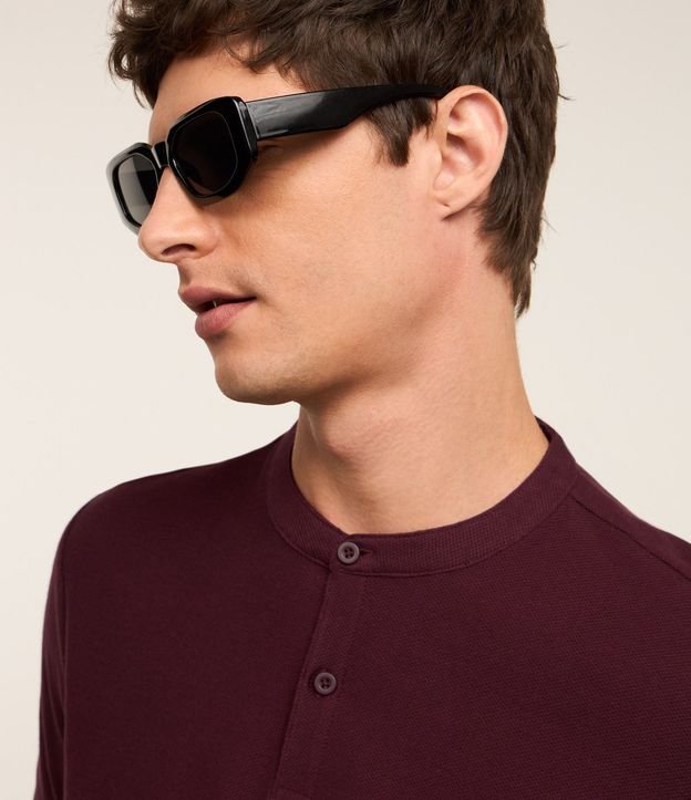 Camisa Polo Slim en Piquet Texturizado con Cuello Polo 4