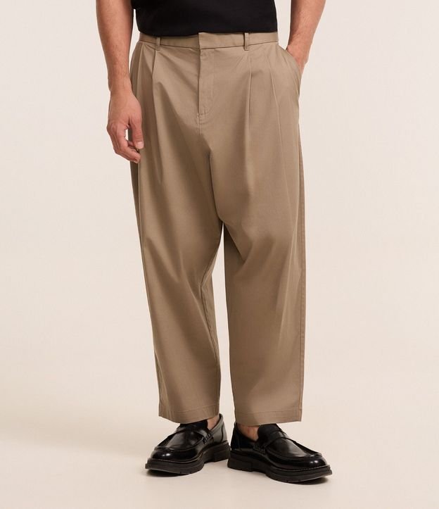 Pantalón Japonés en Algodón Sastre con Efecto Satinado 2