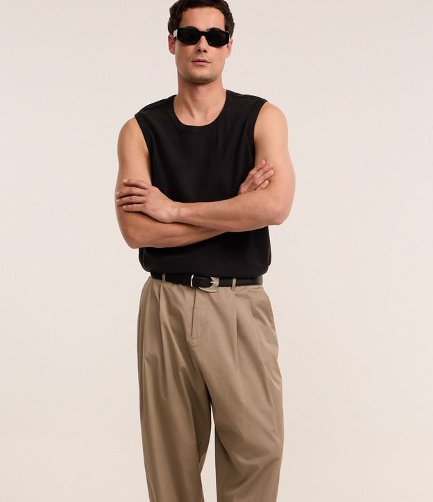 Pantalón Japonés en Algodón Sastre con Efecto Satinado 5